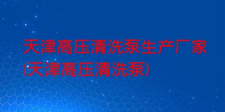 天津高压清洗泵生产厂家